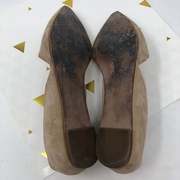 J. Crew Factory Zoe Suede D'Orsay Tan Flats 8 - Picture 6 of 8